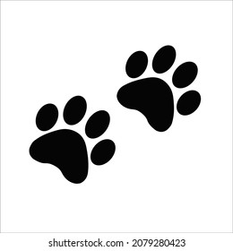 Black Paw Prints Animals Track Sign Stock Vector (royalty Free 