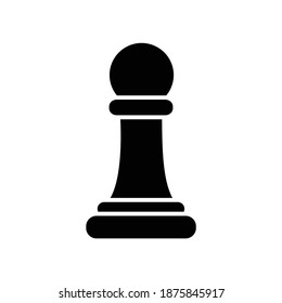 Black pawn chess glyph icon