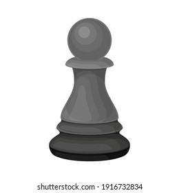 Black Pawn As Chess Piece Or Chessman Vector Illustration