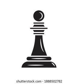 black pawn chess piece isolated style icon vector illustration design