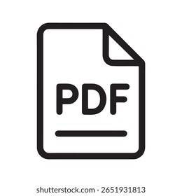 Black pdf document icon with text file format