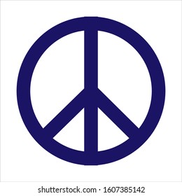 Black peace sign symbol for banner, general design print and websites. Illustration vector.