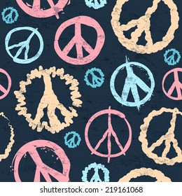 Black Peace symbol seamless