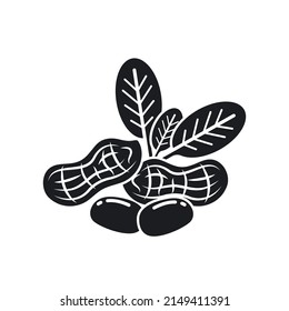 black peanut vector illustration element concept design template web