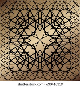 Black, pearl, floral, abstract, pattern on a pearl background
