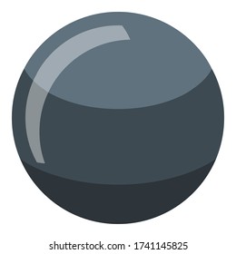 Icono de perla negra. Isométrico del icono del vector de perlas negras para el diseño web aislado en fondo blanco