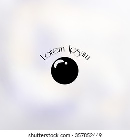 Black pearl icon on a pearl background vector
