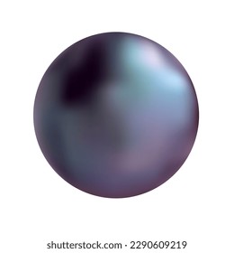 Black Pearl. Isolated. Vector illustration. Jewel.