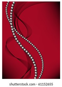 black pearls and haze red background