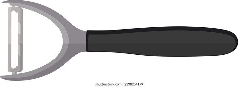 Pelador negro, ilustración, vector sobre un fondo blanco.