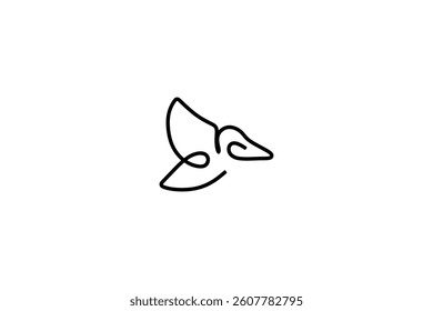 black pelican logo illustration design