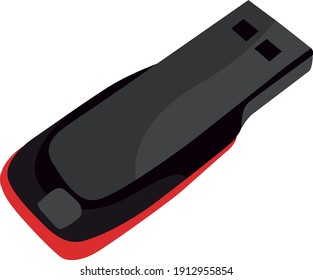 Unidad de lápiz negra, ilustración, vector sobre fondo blanco.