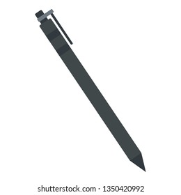 Black pen icon. Flat illustration of black pen vector icon for web design