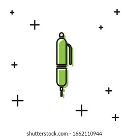 Black Pen icon isolated on white background.  Vector Illustration
