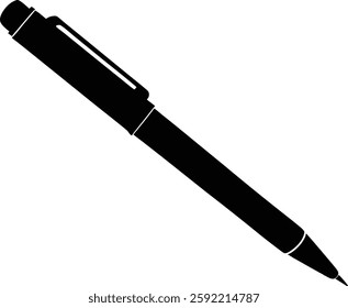 Black Pen icon. Pen Silhouette Vector Art, Ballpoint Pen icon silhouette vector. 