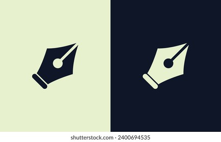 Black pen logo icon isolated. Pencil vector illustration. Sign of creativity. Creative idea symbol.