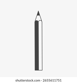 Ícone plano Lápis Preto. Vetor