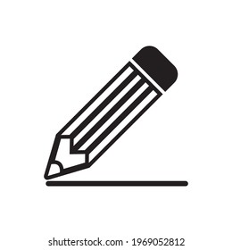 Vector de diseño de icono de lápiz negro para uso web