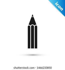 Black Pencil icon isolated on white background. Education sign. Drawing and educational tools. School office symbol.  Vector Illustration