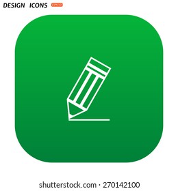 black pencil. icon. vector design