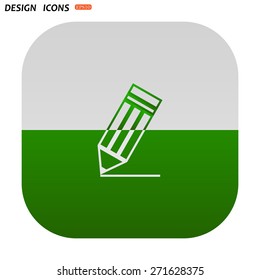 black pencil. icon. vector design