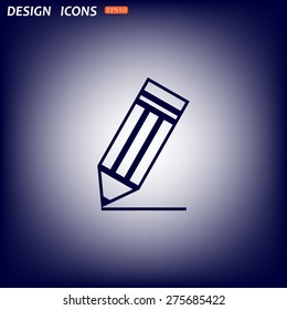 black pencil. icon. vector design