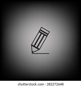 black pencil. icon. vector design
