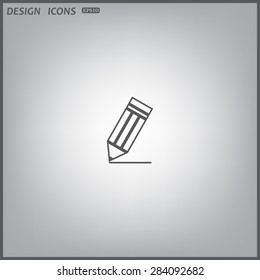 black pencil. icon. vector design