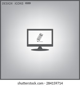 black pencil. icon. vector design