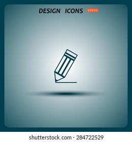 black pencil. icon. vector design