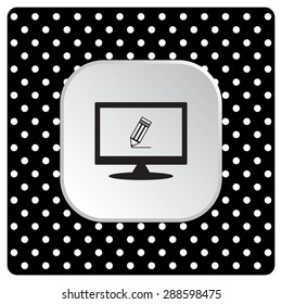 black pencil. icon. vector design