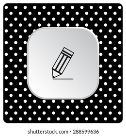 black pencil. icon. vector design