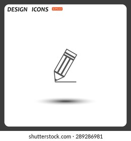 black pencil. icon. vector design