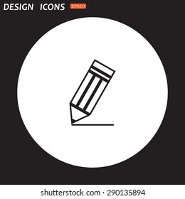 black pencil. icon. vector design