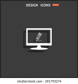 black pencil. icon. vector design