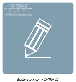 black pencil. icon. vector design