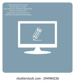 black pencil. icon. vector design