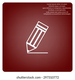 black pencil. icon. vector design