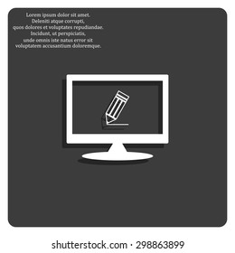 black pencil. icon. vector design