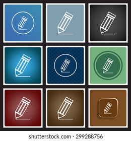 black pencil. icon. vector design