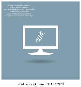 black pencil. icon. vector design