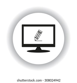 black pencil. icon. vector design