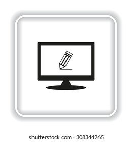 black pencil. icon. vector design