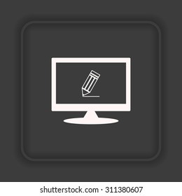 black pencil. icon. vector design