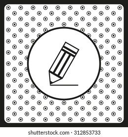 black pencil. icon. vector design