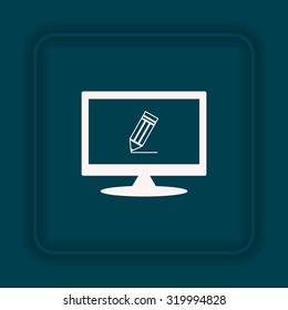 black pencil. icon. vector design