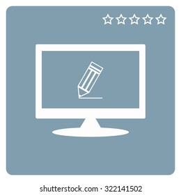black pencil. icon. vector design