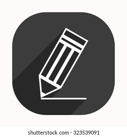 black pencil. icon. vector design