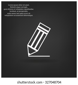 black pencil. icon. vector design
