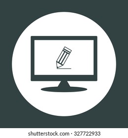 black pencil. icon. vector design